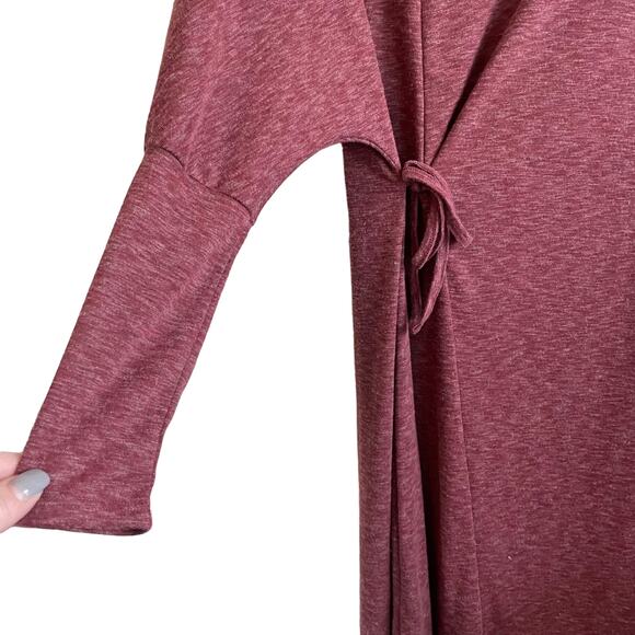 Caslon Womens Maxi Dress XXS Rose Boat Neck Wrap Tie Front Stretch Comfort Vacay - Picture 6 of 9